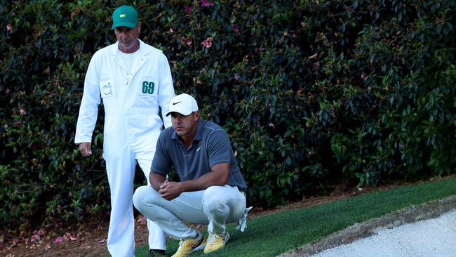 Koepka floundered after heading into the final day with the lead. (Photo by Andrew Redington/Getty Images)