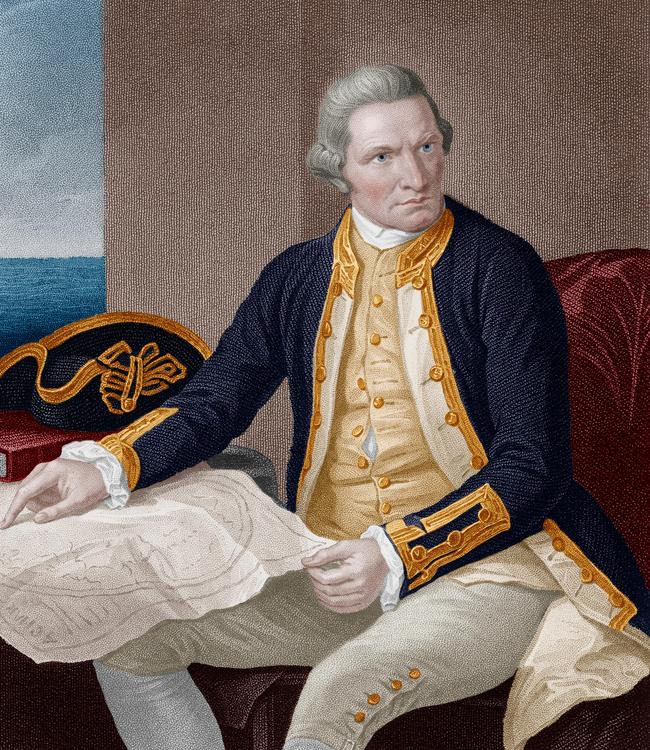 British explorer, navigator, cartographer, and captain in the Royal Navy, Captain James Cook (1728-1779).