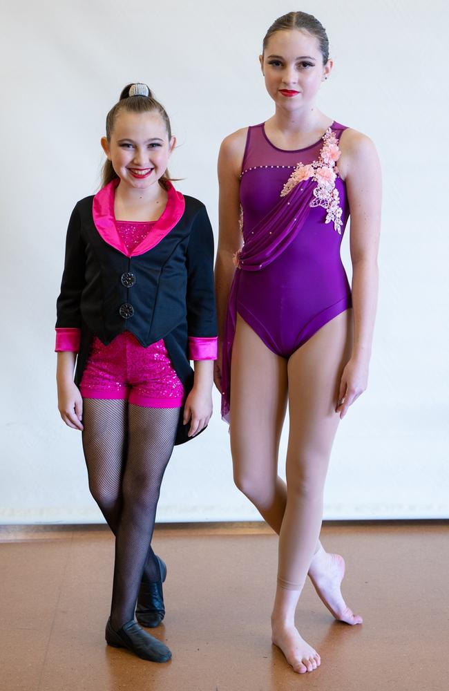 Hope and Indi Mitchell competed in the jazz up tempo (Hope) and lyrical slow modern (Indi) on the third day of the Gympie Eisteddfod. Picture: Christine Schindler