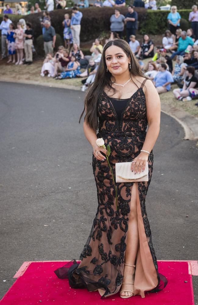 Sidra Simoo at Harristown State High School formal at Highfields Cultural Centre, Friday, November 17, 2023. Picture: Kevin Farmer