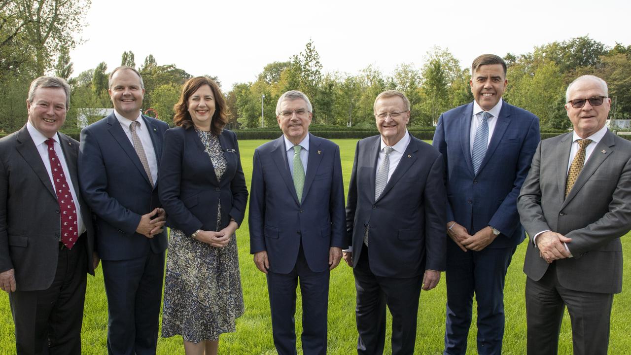 IOC President Thomas Bach meets with the Australian Delegation including John O’Neill, Ted O’Brien, Annastacia Palaszczuk, John Coates, Milton Dick and Mark Jamieson. Photography by Greg Martin/IOC