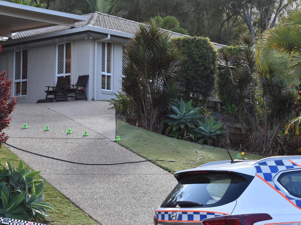 A single police car was at the scene of the Constantia Crescent home guarding the crime scene were a woman was stabbed on the night of Sunday, September 3.