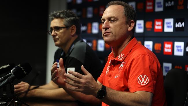 Sydney coach John Longmire said the Swans’ focus was on this weekend’s clash with GWS. Picture: Getty Images