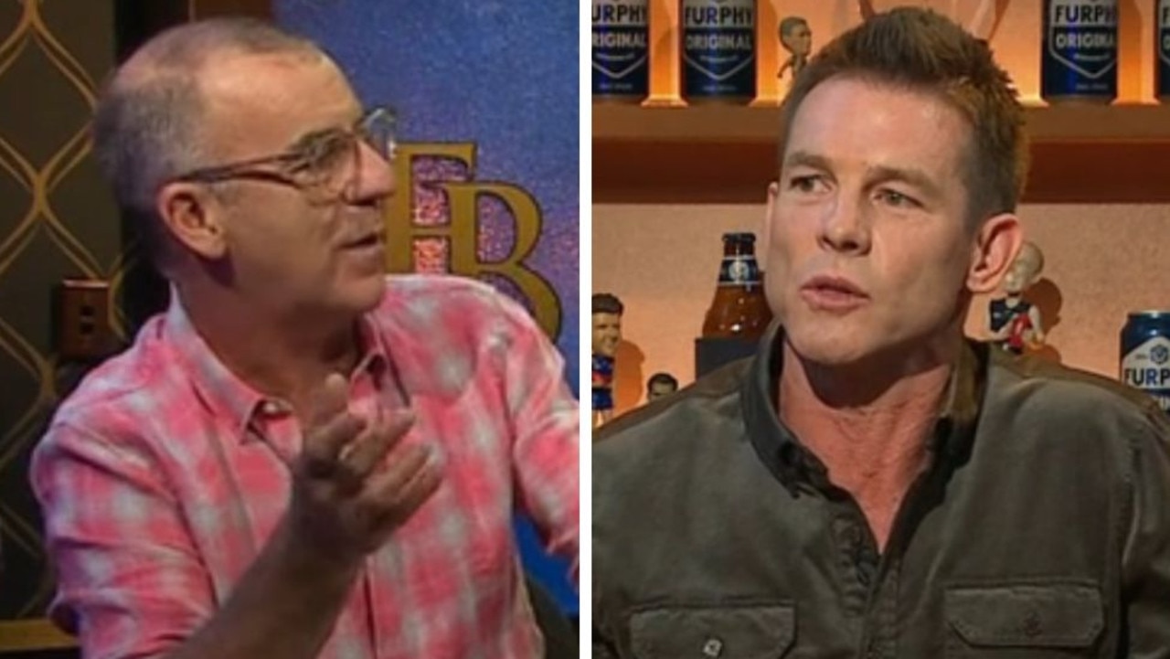 Andy Maher asked Ben Cousins an awkward question. Photo: Channel 7.
