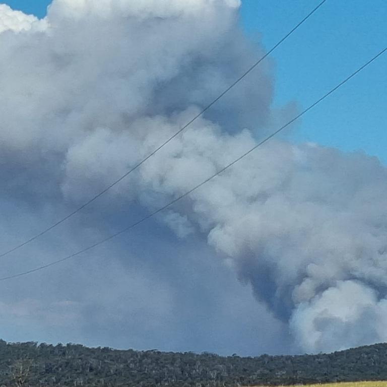 Fire in Lebrina. Picture: Amanda Baker