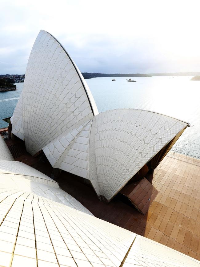 The sails of the Opera House from on high. Picture: Hollie Adams