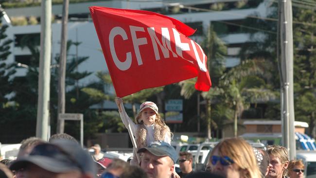 The Fair Work Commission has approved a merger of the Construction, Forestry, Mining and Energy Union (CFMEU) with the Maritime Union of Australia (MUA). (Pic: News Corp)