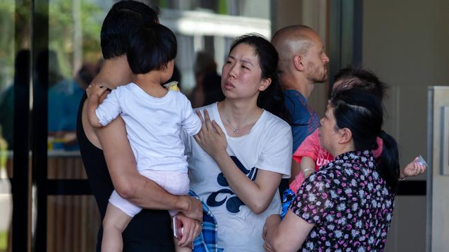 Residents of Opal Tower evacuated from their building in Olympic Park.