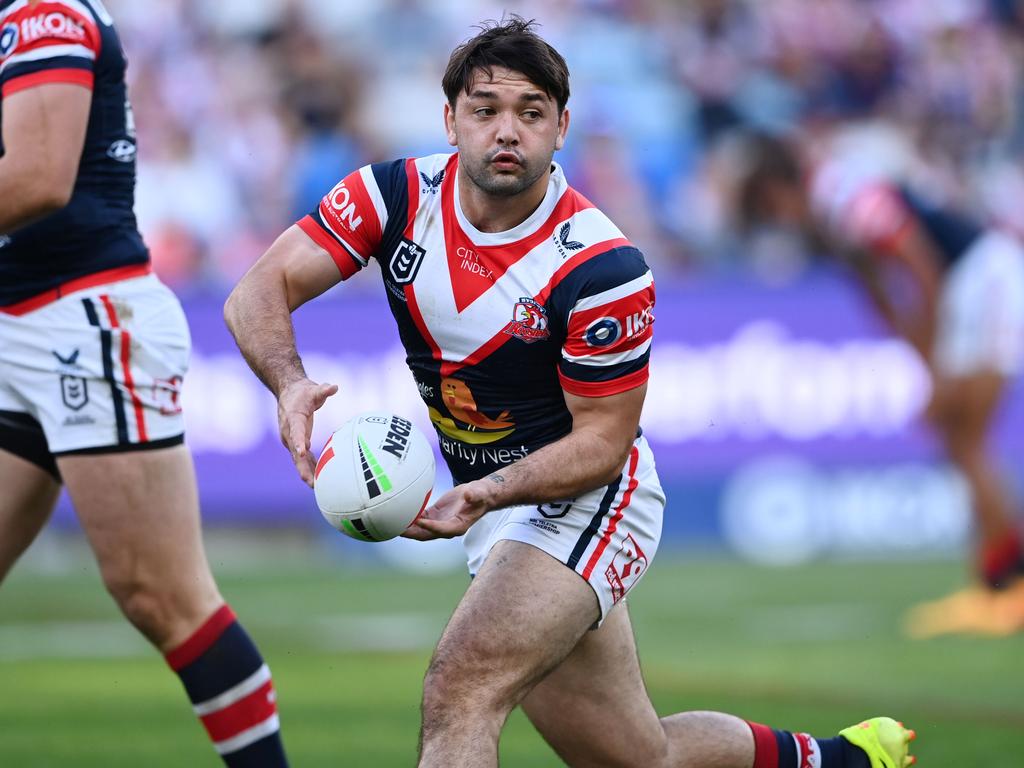 Brandon Smith left the field before half-time with a knee injury. Picture: NRL Photos