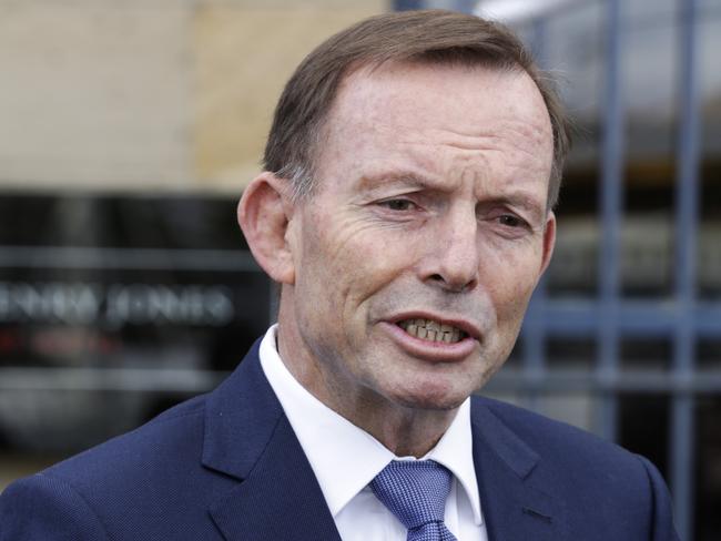 Tony Abbott was roasted over his controversial speech on climate change. Picture: AAP