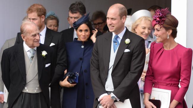 With the Duke and Duchess of Sussex and the Duke and Duchess of Cambridge in 2018. Picture: Samir Hussein/WireImage