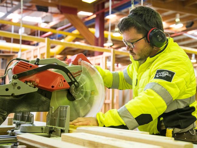 Generic shot of someone from the construction industry. For TasTAFE editorial for Back to School feature for Hobart Mercury