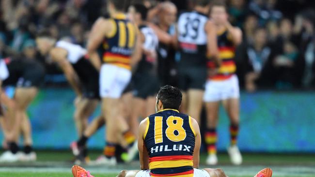 A dejected Eddie Betts after the game. Picture: AAP Image/David Mariuz