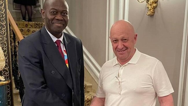 Yevgeny Prigozhin is rumoured to have attended the summit in St Petersburg after photographs appeared to show him meeting Central African Republic officials. Picture: Facebook.