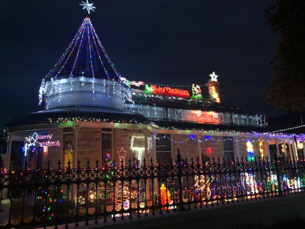 The Blesing Family wonderful Christmas lights display at 30 Palmerston Rd, Unley. Picture: Carey Blesing