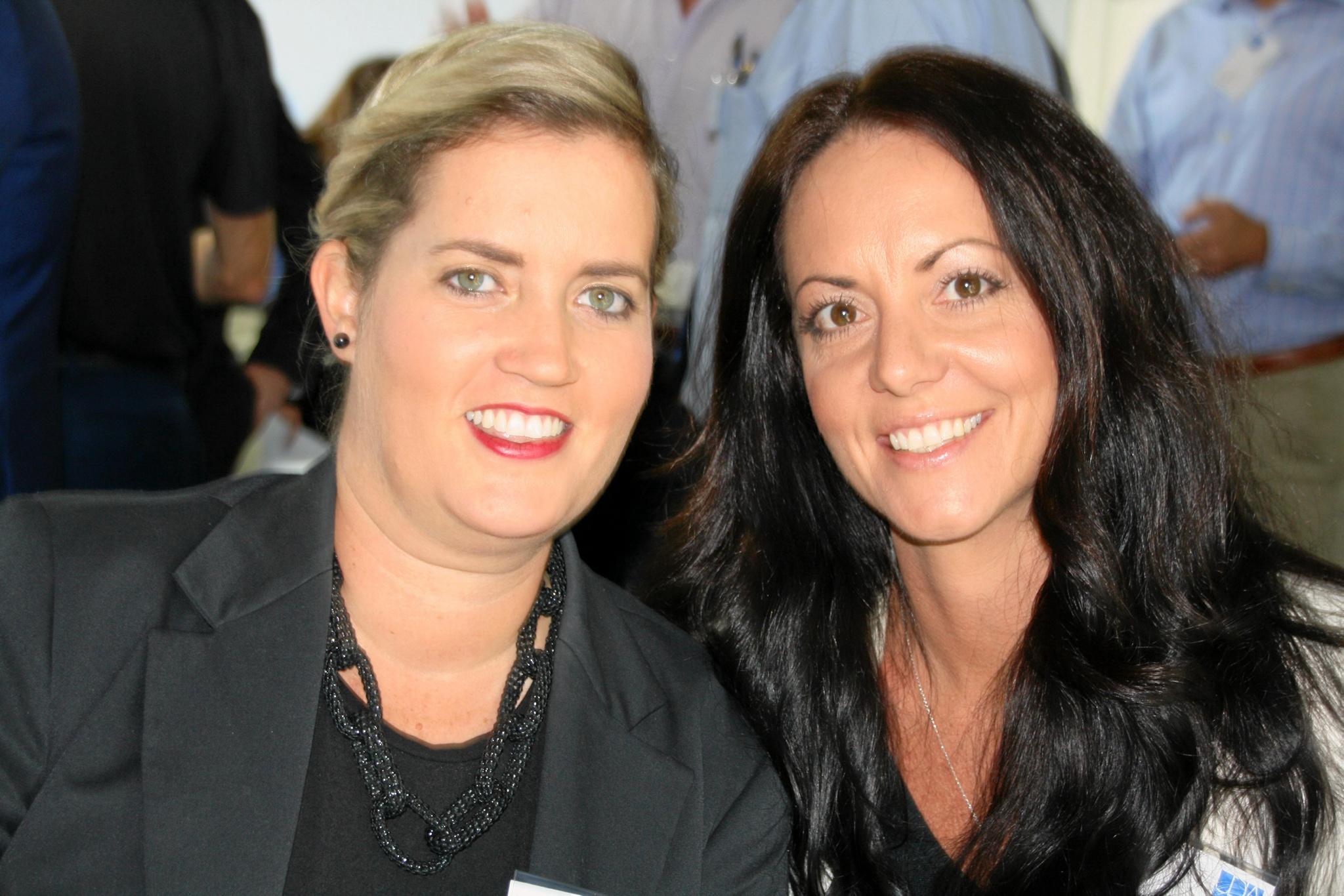 Debi Marr and Naomi Stone of Stockland at the Urban Development Institute of Australia (Qld) breakfast at Maroochydore Surf Club last Friday. Picture: Erle Levey