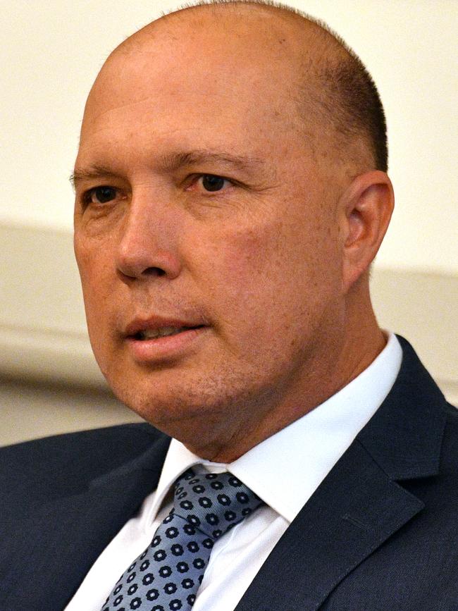 Minister for Home Affairs Peter Dutton. Picture: AAP