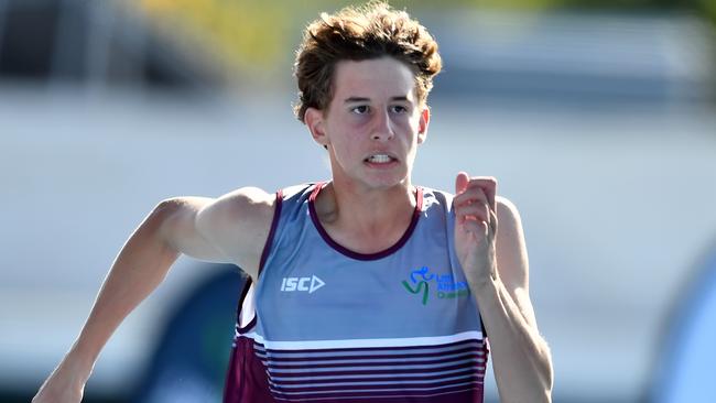 Cooper Weil (QLD) competes in the Boys Under 15 Heptathlon.