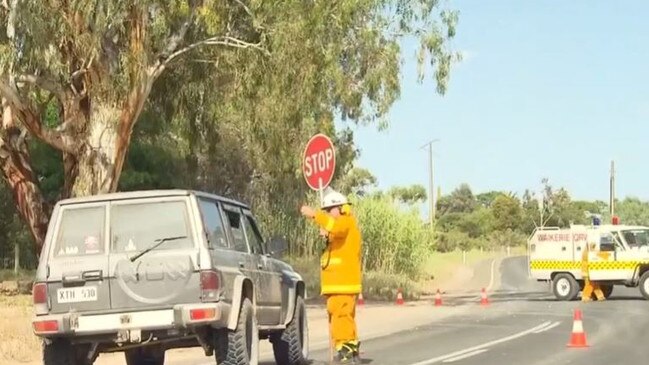 The man was spotted by a member of the public in Ross Lagoon near Waikerie. Picture: 7NEWS