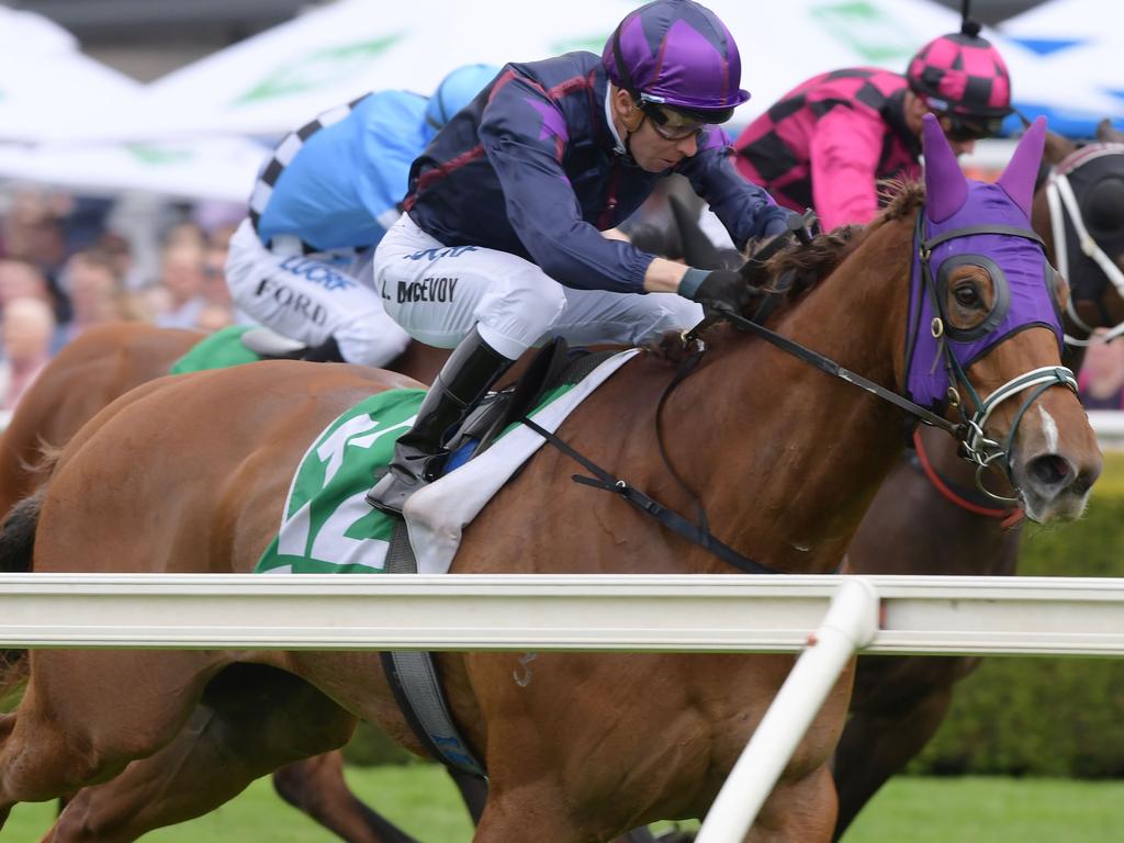 Winner ‘Don’t Give a Damn’ ridden by Kerrin McEvoy. Trained by Danny Williams. (NEWS CORP/Simon Bullard)