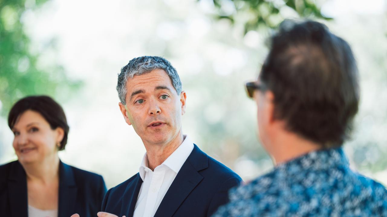 Labor MLC John Graham speaks to reporters on Wednesday. Image supplied by the Labor Party