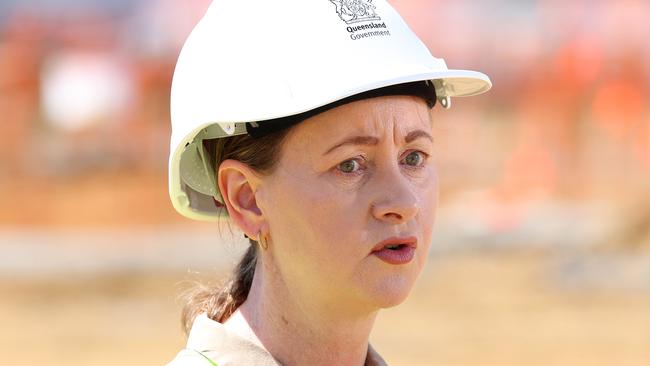 Health Minister Yvette D'Ath turns the sod on the new Kallangur Satellite Hospital. Picture: Liam Kidston