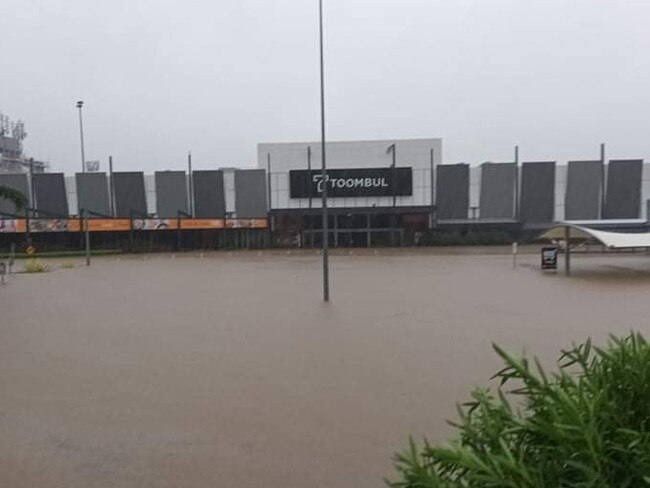 Flooding at Toombul Shopping Centre. Photo: Aaron Symonds