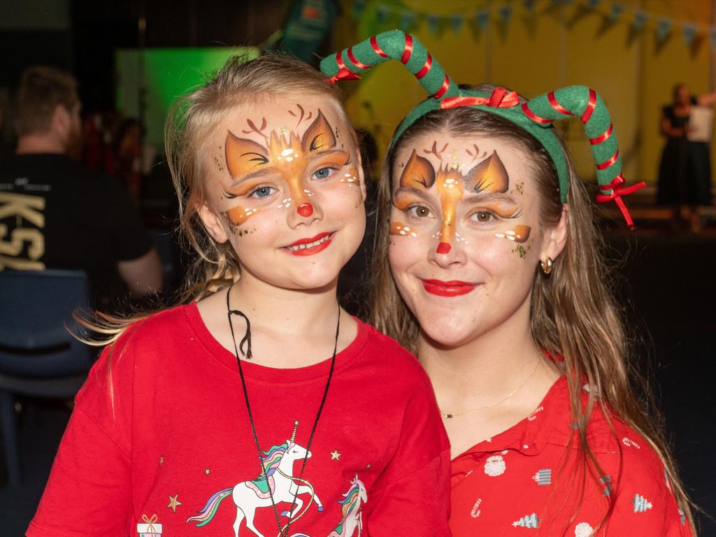 Peggy and Courtney Hull at Christmas Carols Hosted by Sarina Surf Lifesaving Club Saturday 21 December 2024 Picture:Michaela Harlow