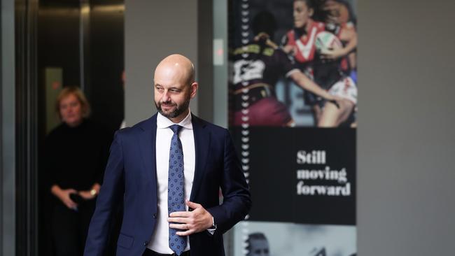 A man under pressure... NRL CEO Todd Greenberg faces the music this week. Picture: Getty