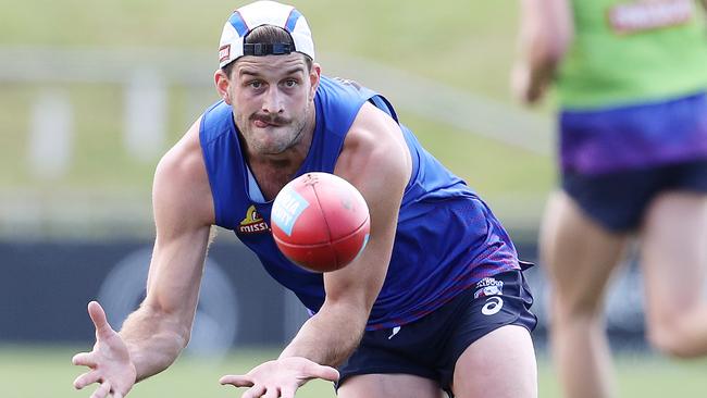 Josh Bruce at Western Bulldogs training. Pic: Michael Klein