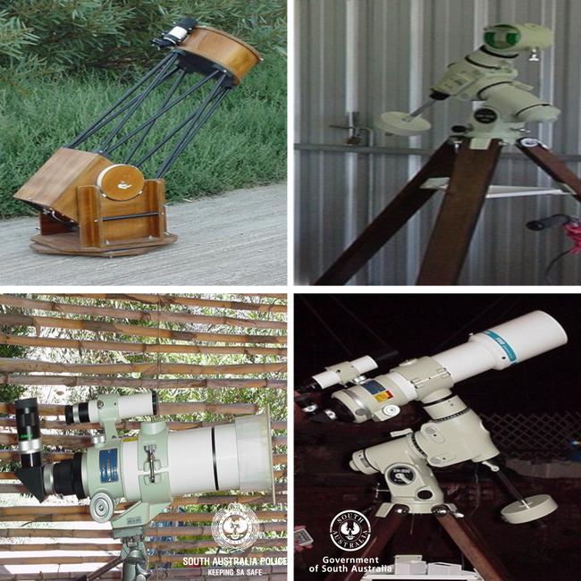 Telescopes stolen from Wallaroo store. Picture: SA Police