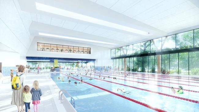 Adelaide Football Club artist impressions of proposed Aquatic Centre in North Adelaide. SUPPLIED