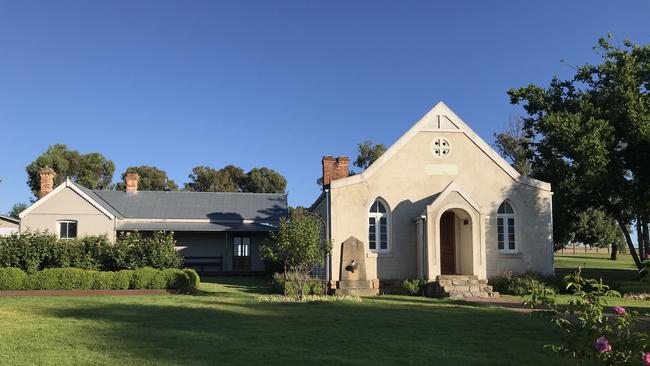 The church and old schoolhouse at Goonoo Goonoo Station. Picture: Penny Hunter