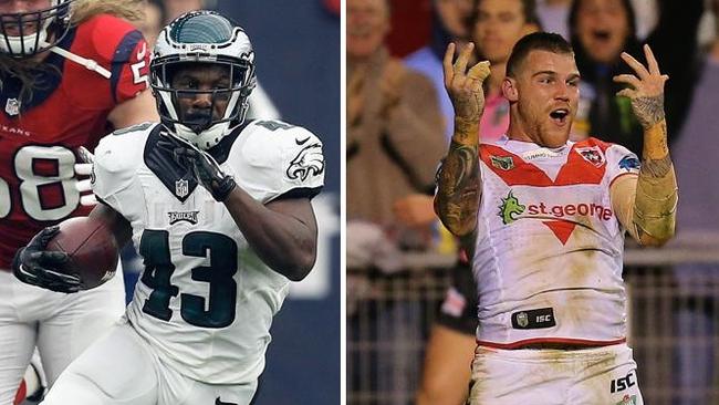 Sarren Sproles and Josh Dugan know how to weave their way around the defence.