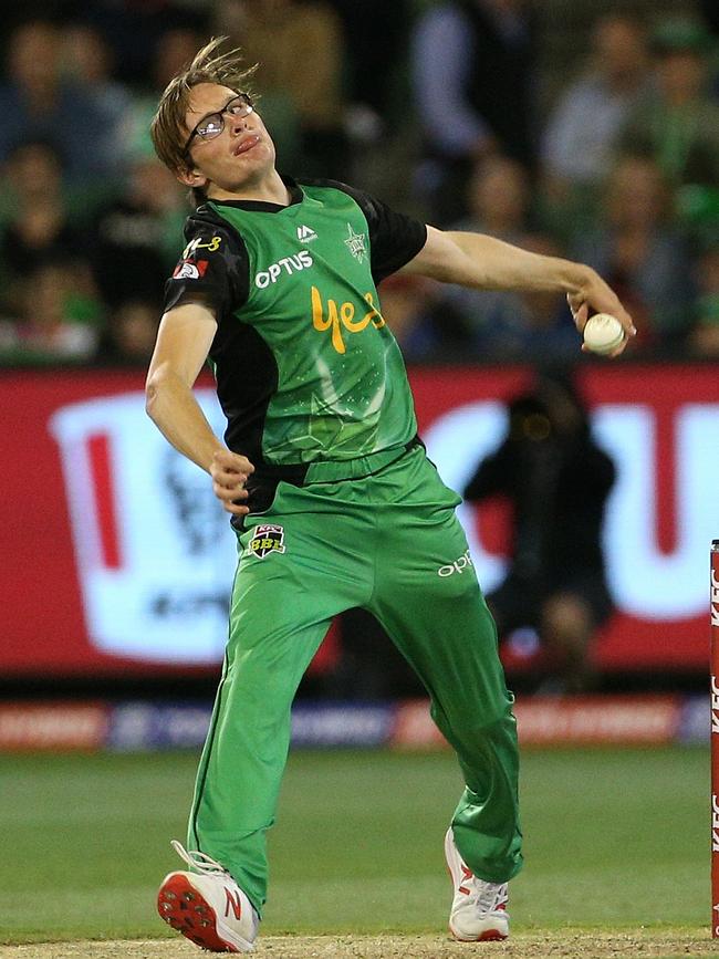 Liam Bowe lets rip for Melbourne Stars. 