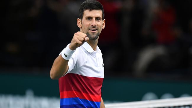 Novak Djokovic scored a stunning legal win over Australian authorities on Monday. Picture: Getty Images