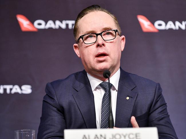 SYDNEY, AUSTRALIA - NCA NewsWire Photos August, 20, 2020Photo of Quantas CEO Alan Joyce at the Quatas press conference at 10 Bourke Road Mascot.Picture: NCA NewsWire/Flavio Brancaleone