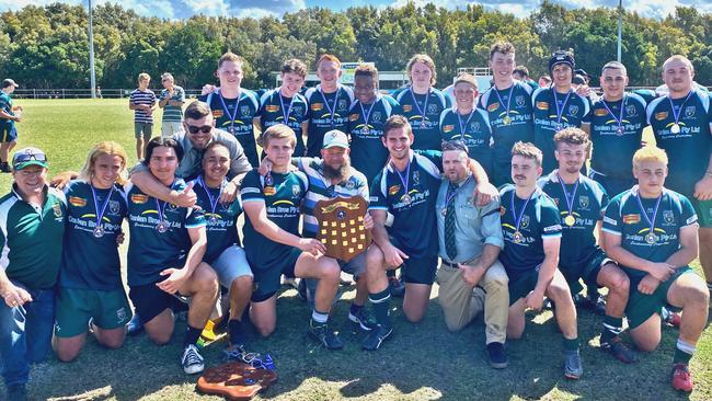 EMOTIONAL WIN: It was an emotional victory for the Lismore Rugby Union Club's U18 when they won their grand final against Casuarina after beloved teammate Eddie Allen passed away last Monday. Eddie's day Nick is in the centre holding the shield.