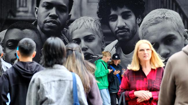 Melbourne’s CBD has little appeal for Victorians who know how dirty, graffiti-ridden and near empty it is. Picture: Luis Ascui