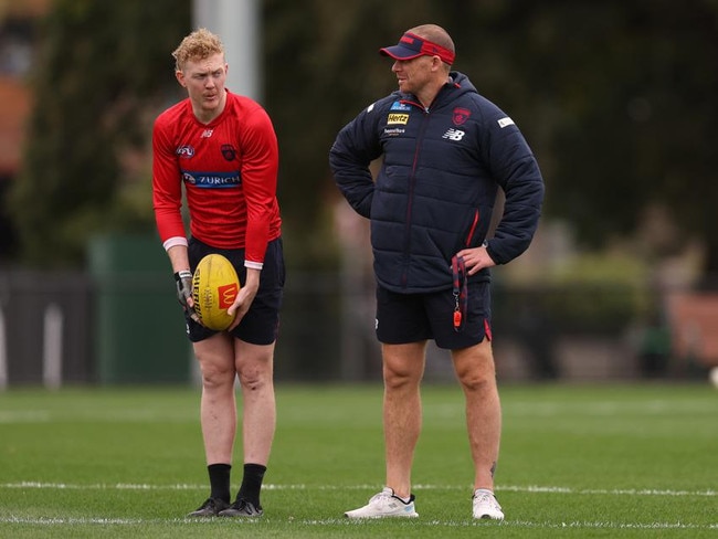 Clayton Oliver is once again at the centre of rumours he wants to leave the Demons. Picture: Robert Cianflone/Getty Images.