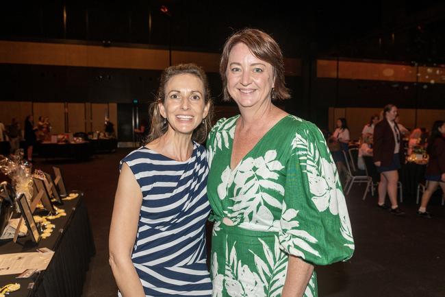 Toni Hamilton and Rebecca Armstrong at the Zonta Club of Mackay Inc International Women's Day Luncheon at the MECC Sunday March 5 2023 Picture: Michaela Harlow