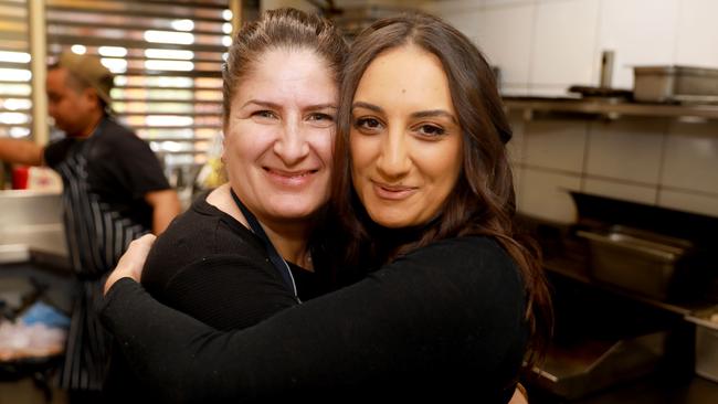 Larissa Takchi with her aunt Lorraine Solomon, who is one of her relatives behind Wild Pear Cafe’s success. Picture: Angelo Velardo