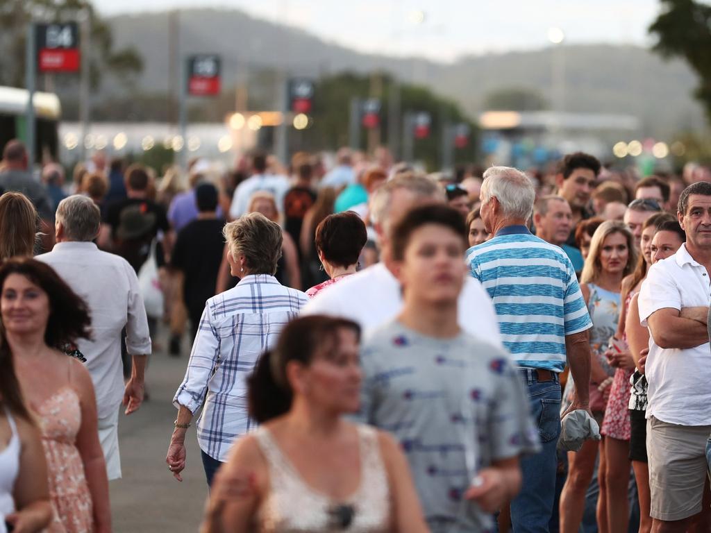 Crowds arrive to see Queen live. Photograph: Jason O'Brien