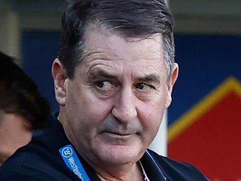 LAUNCESTON, AUSTRALIA - MAY 11: Ross Lyon, Senior Coach of the Saints looks dejected after a loss during the 2024 AFL Round 09 match between the Hawthorn Hawks and the St Kilda Saints at UTAS Stadium on May 11, 2024 in Launceston, Australia. (Photo by Michael Willson/AFL Photos via Getty Images)