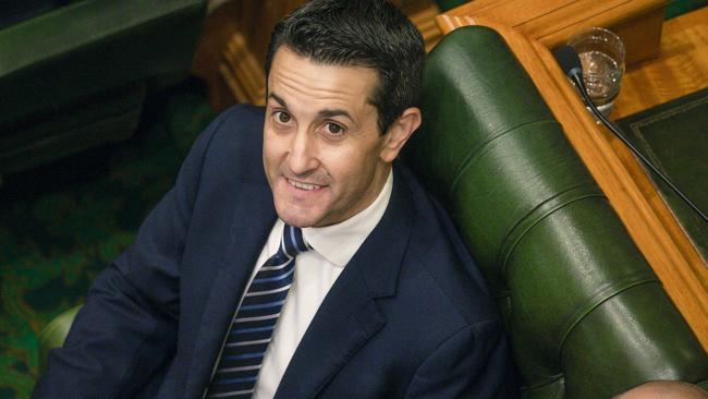 BRISBANE, AUSTRALIA - NewsWire Photos - NOVEMBER 26, 2024: Premier David Crisafulli after new and returning Members of the Queensland Parliament are sworn into the new Queensland Government and Opposition  .Picture: NewsWire / Glenn Campbell