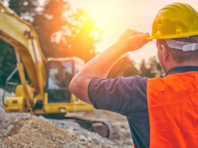Earth Digger Driver at construction site