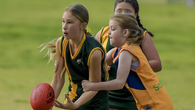 Sapsasa Country Footy Carnival final day. Oval 1 (boys) and Oval 4 (girls).Wednesday 1 June 2022 Pic Roy VanDerVegt