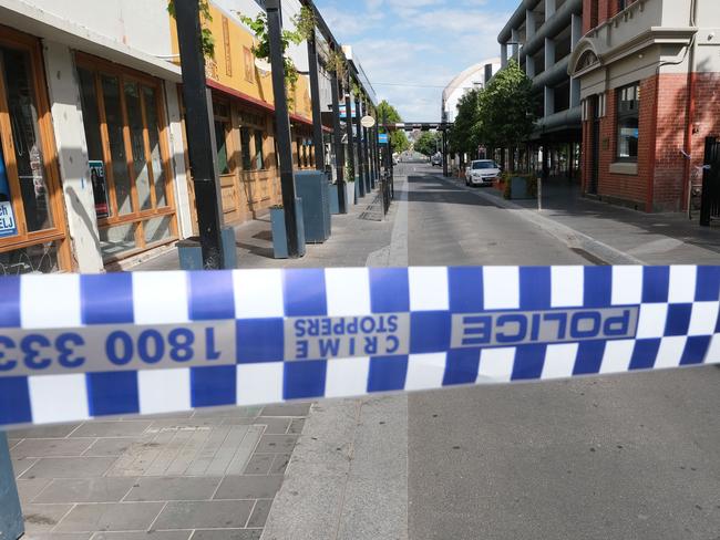 Geelong Stabbing in Lt Malop st Police and Forensics in attendance Picture: Mark Wilson