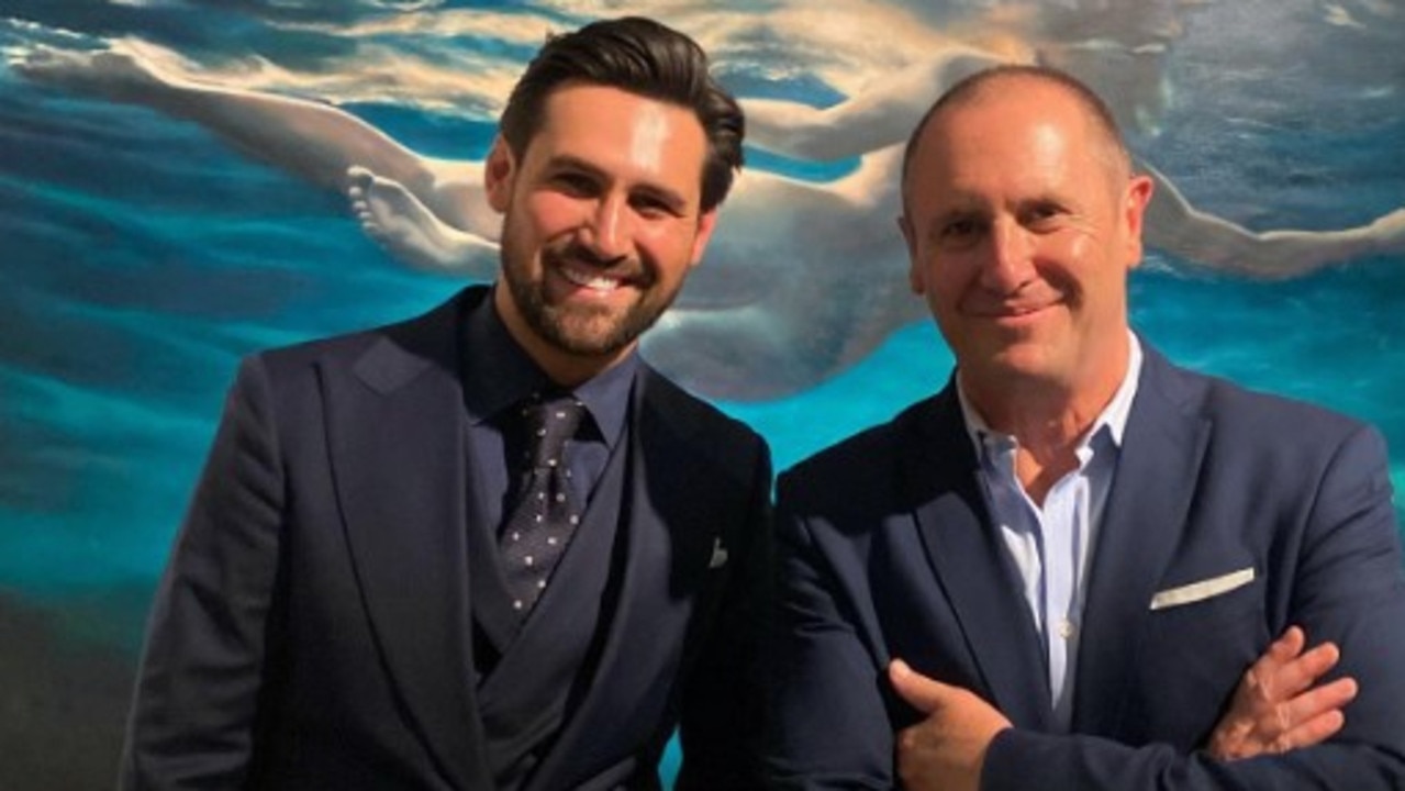 Estate agent Jye Emdur with his dad, TV host Larry Emdur. Picture: Instagram