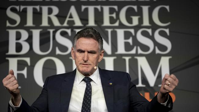 NAB chief executive Ross McEwan is a big advocate of supporting CBD businesses and encouraging staff to return to the office. Picture: Arsineh Houspian